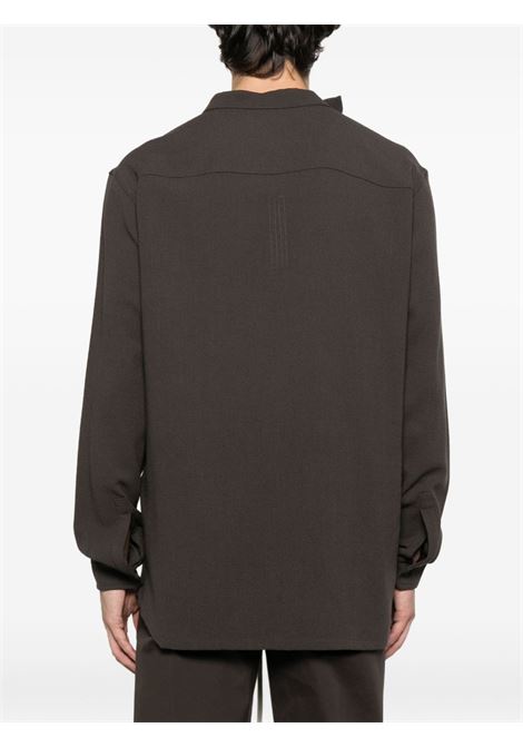 Camicia asimmetrica a portafoglio in grigio Rick owens - uomo RICK OWENS | RU02E1299WA78